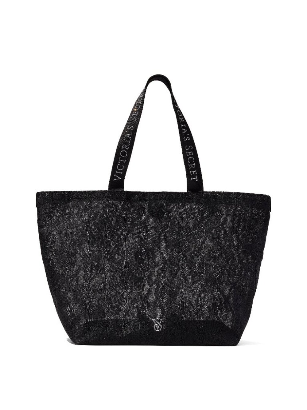 Victoria's Secret Black Lace Tote Bag